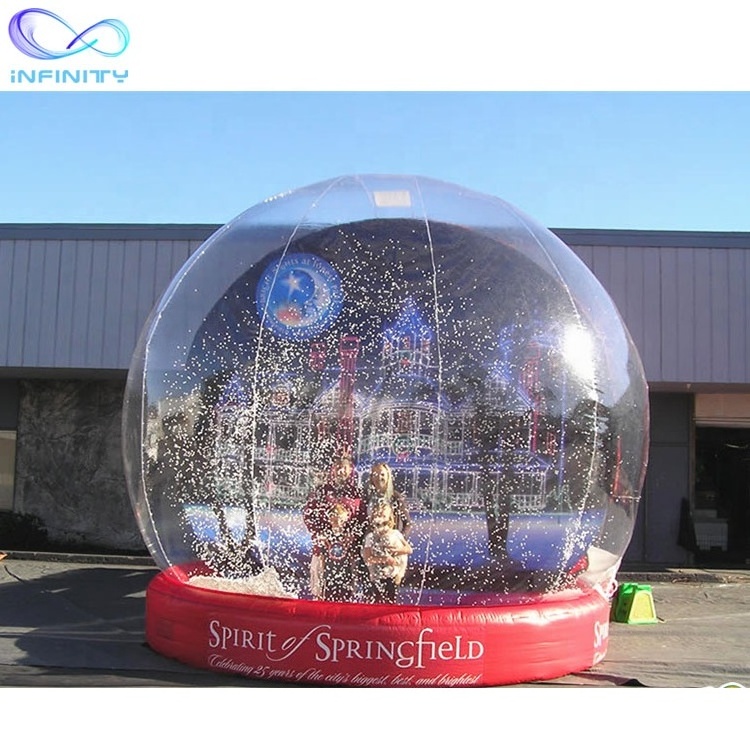 Inflatable Christmas Snow Globe Custom Giant Inflatable Snowball Human Size Advertising Background inflatable globe house