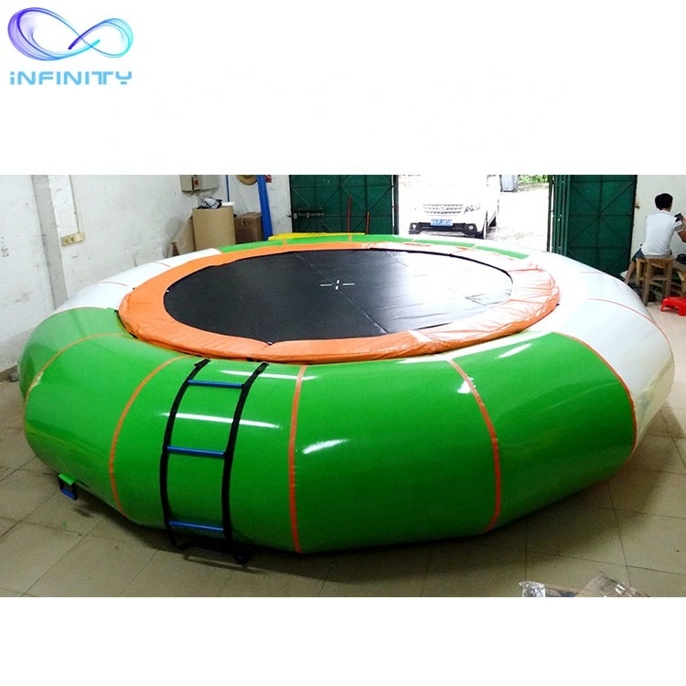 Good quality inflatable sungear water trampoline Inflatable  Bounce Platform Jump Floated Water Trampoline Water Sport