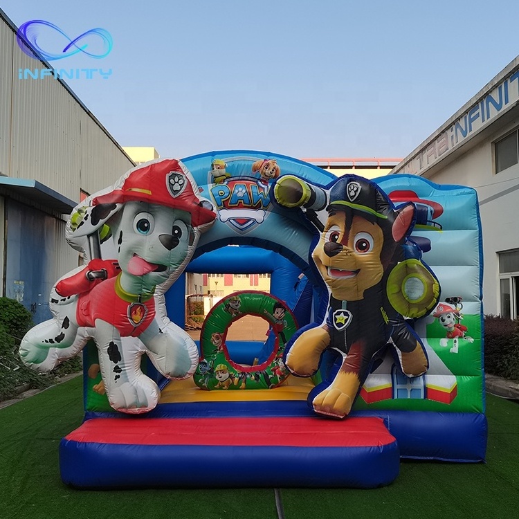 New design inflatables castle bouncy jumping bouncer cartoon kids inflatable combo bouncer with slide