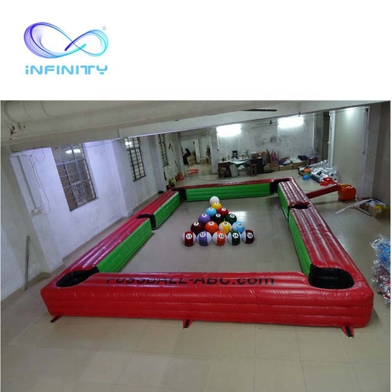 hot-selling inflatable pool ball table snooker soccer games play inflatable football snooker pool table for sale