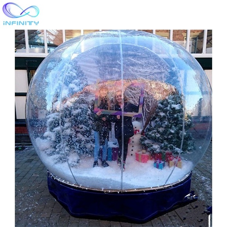 Inflatable Christmas Snow Globe Custom Giant Inflatable Snowball Human Size Advertising Background inflatable globe house