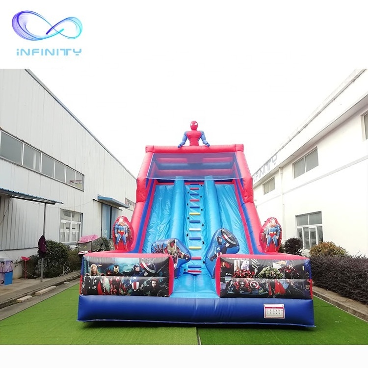 commercial inflatable spider man slide outdoor inflatable jumping castle bouncy slide kids inflatable bouncer with slide