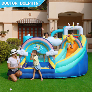 Outdoor Kids Inflatable Unicorn Bouncer House Bouncy Bouncing Jumping Castle Slide With Climbing Wall Bounce House