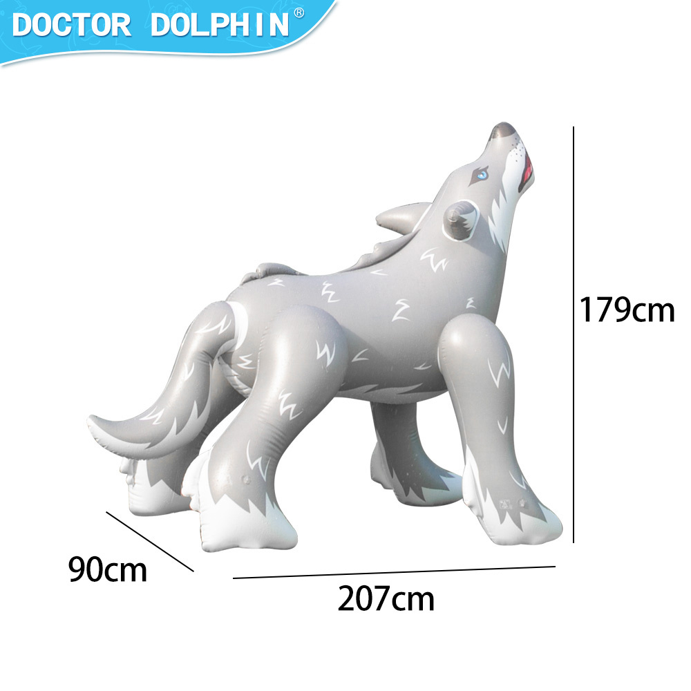 Wholesale Factory PVC Wolf Animal Spray Outdoor Game Children Water Inflatable Sprinkler Toy For Kids