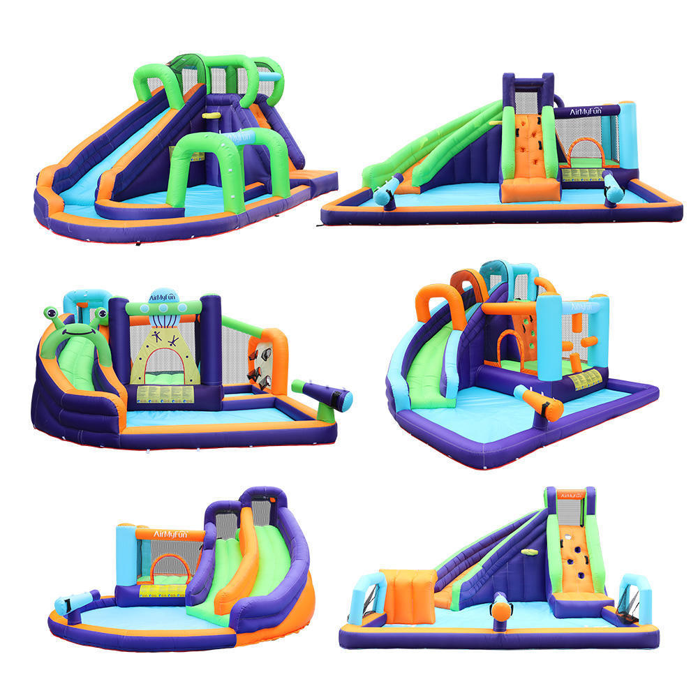 Rainbow Bounce House Pool Outdoor Inflatable Water Slide For Kid Big Cheap Price Jumper Bouncy Jump Bouncer Inflatable Castle