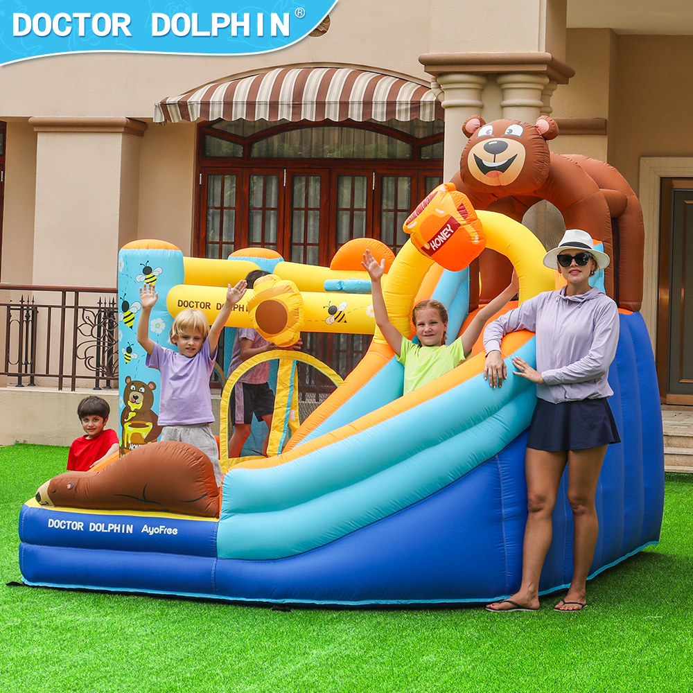 Wholesale The Bear Kids Bounce House With Slide Inflables Slide Combo Bouncy Jump Castle Inflatable Bouncer