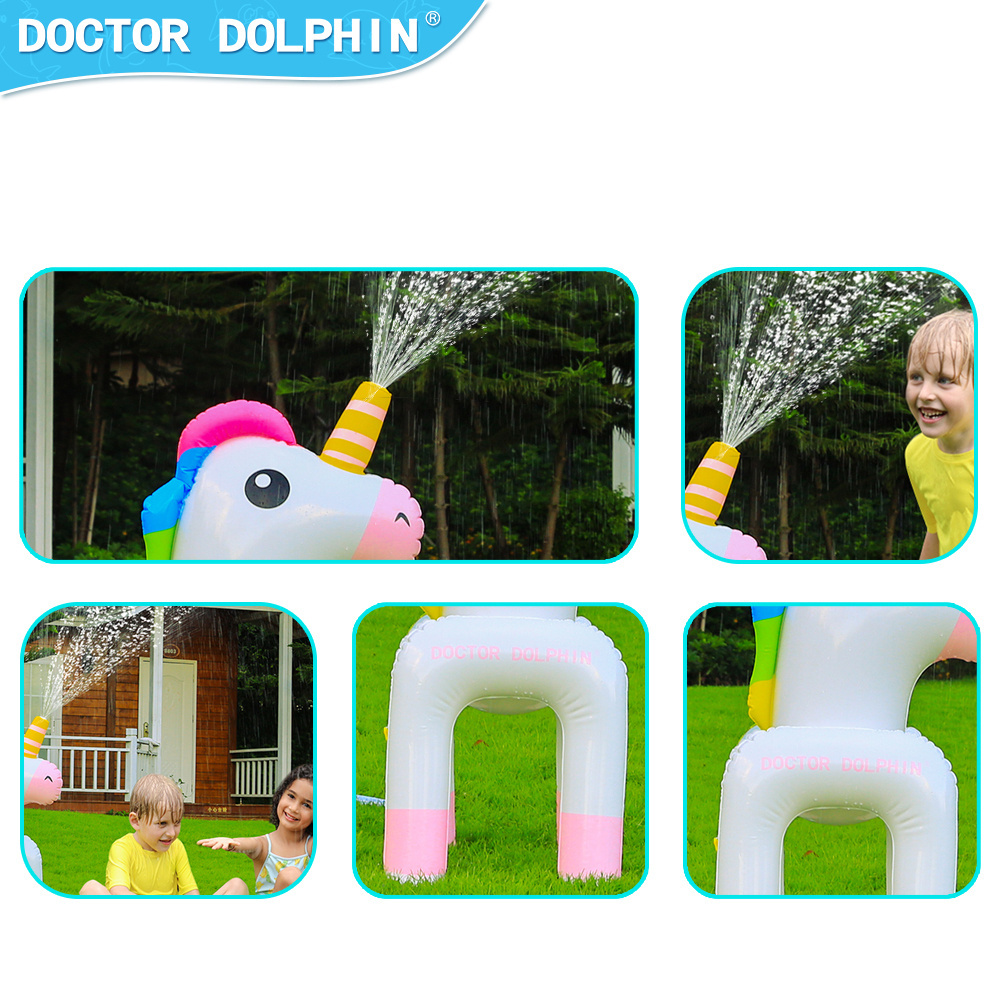 Customized Best Price Hot Sale Duty Vinyl Pool Costume Unicorn Toys Inflatable Sprinkler