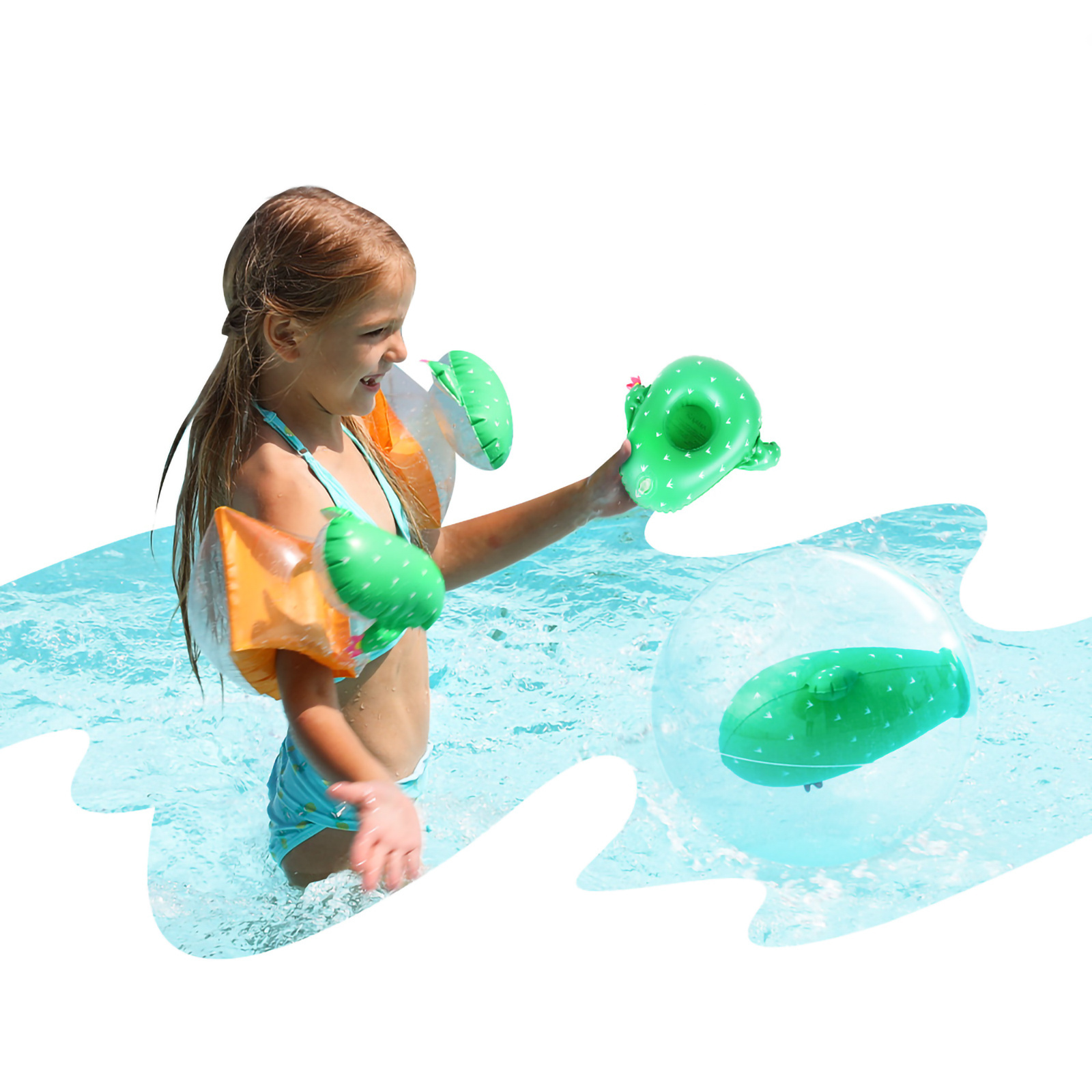 Airmyfun BSCI Water Games Inflatable Volleyball Court Water Toys Pool Games For Kids With Ball