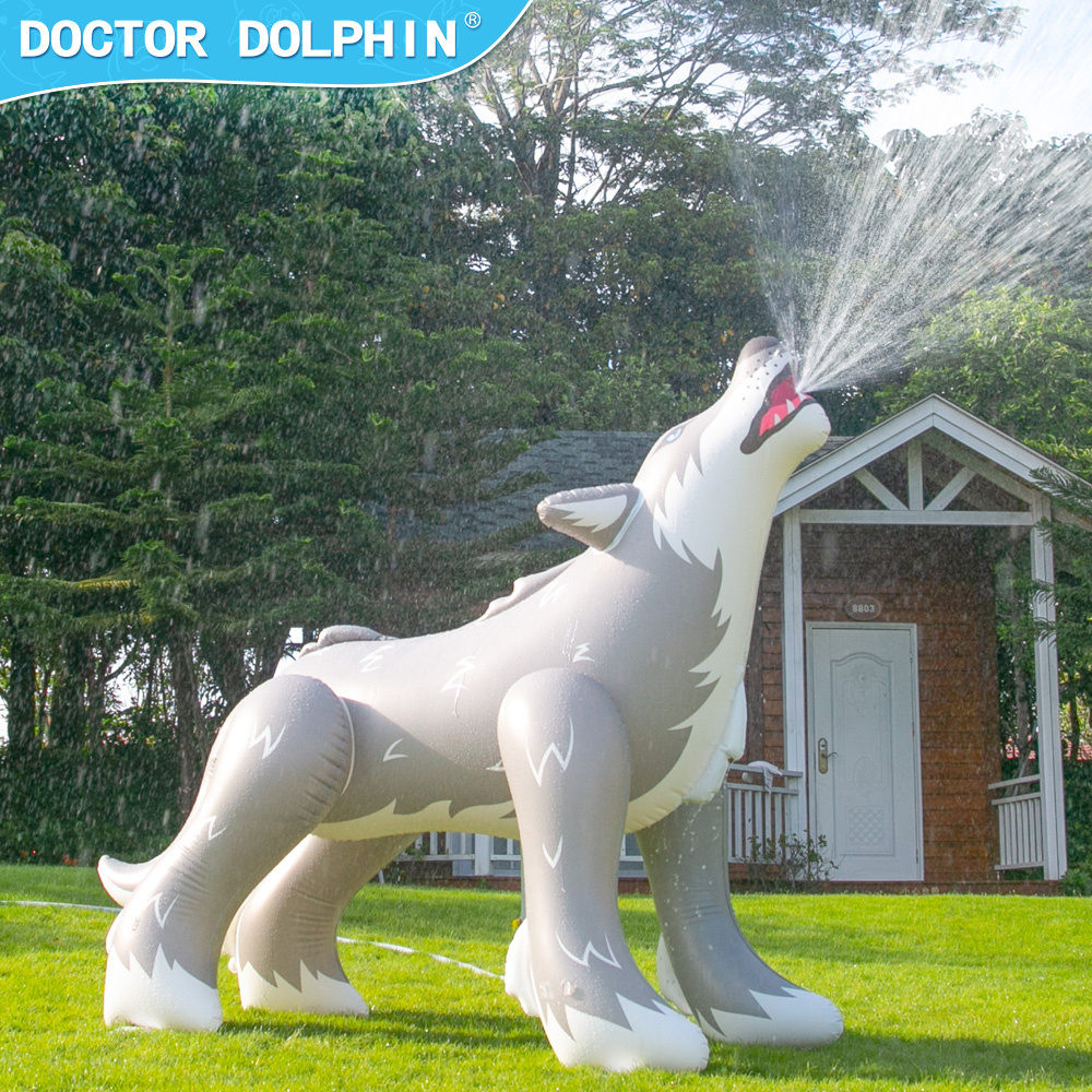 Wholesale Factory PVC Wolf Animal Spray Outdoor Game Children Water Inflatable Sprinkler Toy For Kids