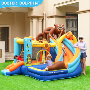 Wholesale The Bear Kids Bounce House With Slide Inflables Slide Combo Bouncy Jump Castle Inflatable Bouncer