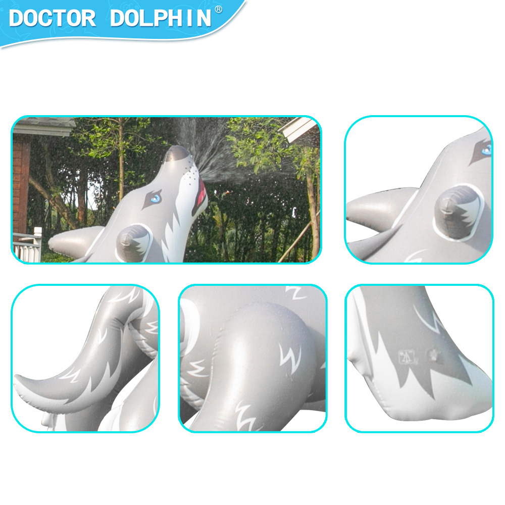 Wholesale Factory PVC Wolf Animal Spray Outdoor Game Children Water Inflatable Sprinkler Toy For Kids