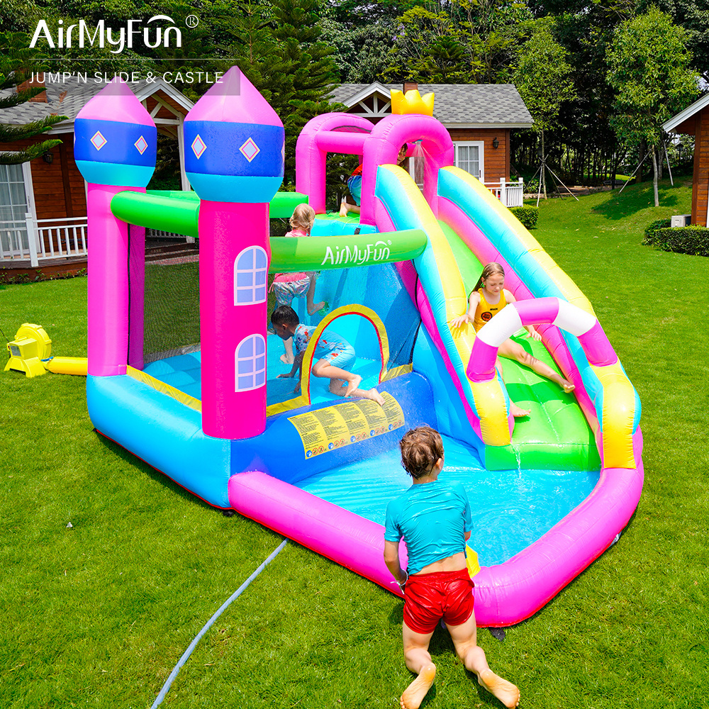 Commercial Outdoor Inflatable Bouncer Castle Crocodile Super Jumping House Combo with Pool Slide