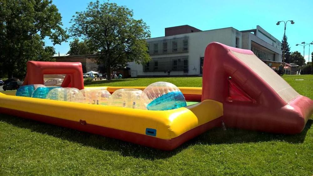 Customized Outdoor Portable Slippery Inflatable Soap Football Soccer Filed Court Arena