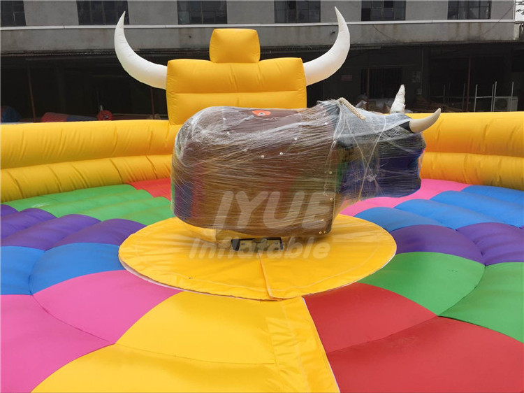 Outdoor Sport Game Exciting Electric Bull Game Ride Inflatable Mechanical Bull Rodeo For Sale