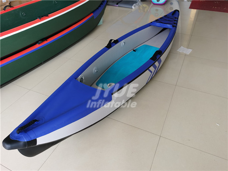 Single One Person Manufacture Drop Stitch Material Canoekayak Fishing Canoe Rowing Boat Inflatable Pedal Fishing Kayak