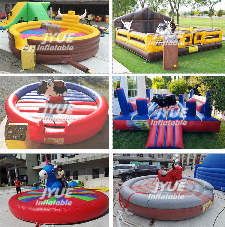 Outdoor Sport Game Exciting Electric Bull Game Ride Inflatable Mechanical Bull Rodeo For Sale