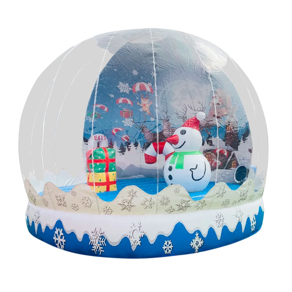 Giant Outdoor Christmas Decoration Inflatable Photo Snow Globes For Advertising Display