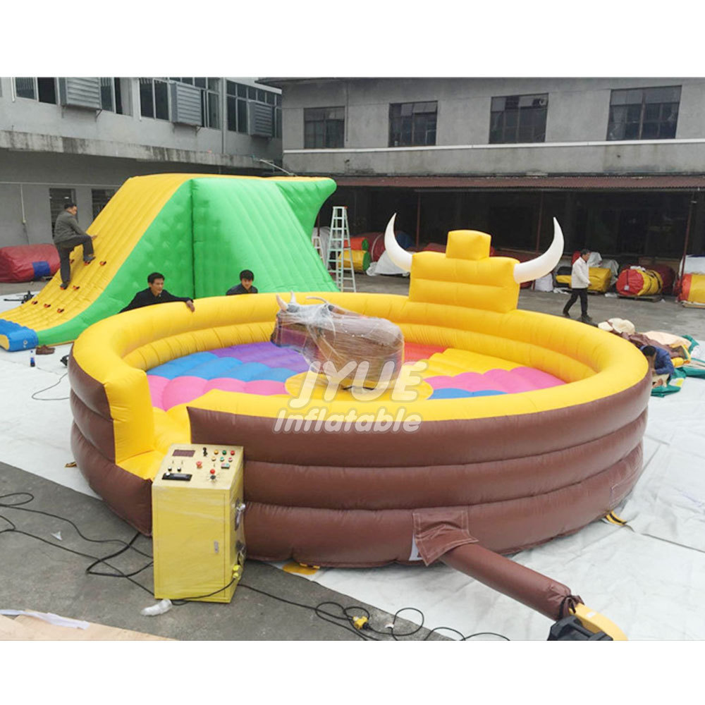 Outdoor Sport Game Exciting Electric Bull Game Ride Inflatable Mechanical Bull Rodeo For Sale