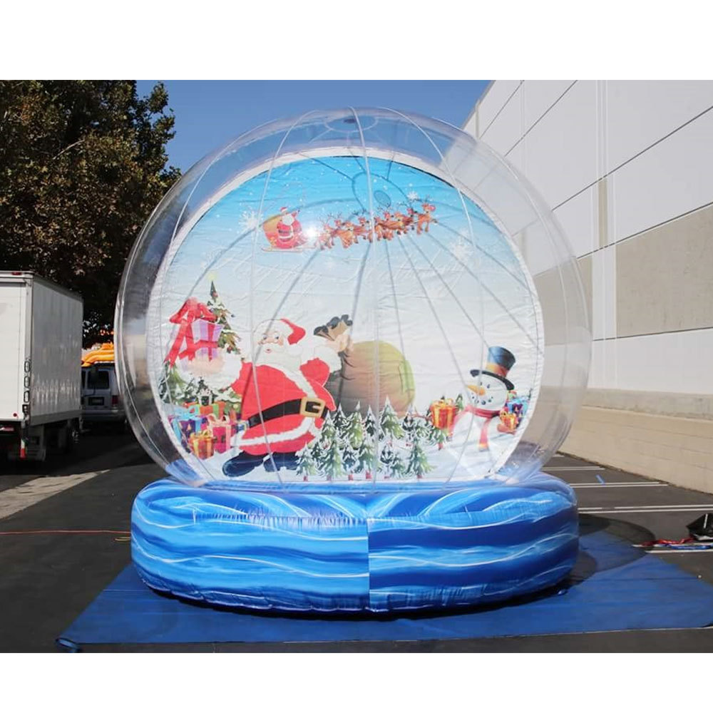 Backyard Christmas Decoration Structures Gonflables Igloo Photo Booth Snow Globe Inflatable Bounce House