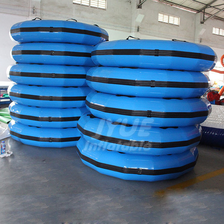 4 Person Pure PVC Family Round Raft Tube Inflatable Water Park Raft For Fiberglass Pool Slide