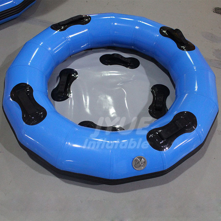 4 Person Pure PVC Family Round Raft Tube Inflatable Water Park Raft For Fiberglass Pool Slide