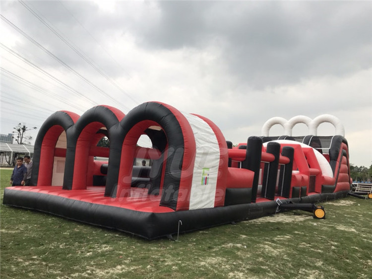 High Quality Obstacle Tunnel Kids Challenge Games Soft Playground Inflatable Obstacle Course Races Run For Adults