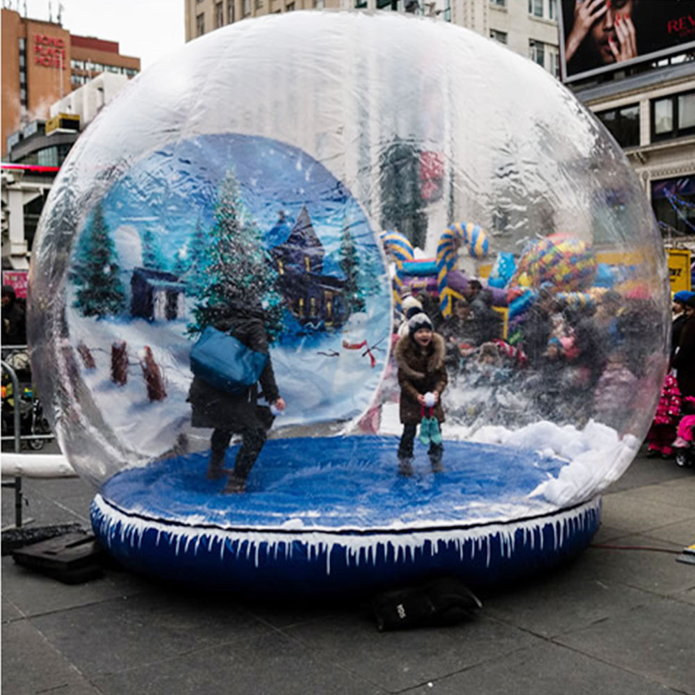 Giant Outdoor Christmas Decoration Inflatable Photo Snow Globes For Advertising Display