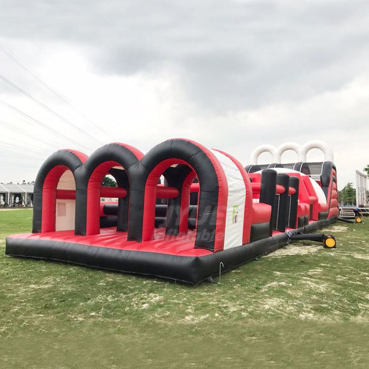 High Quality Obstacle Tunnel Kids Challenge Games Soft Playground Inflatable Obstacle Course Races Run For Adults