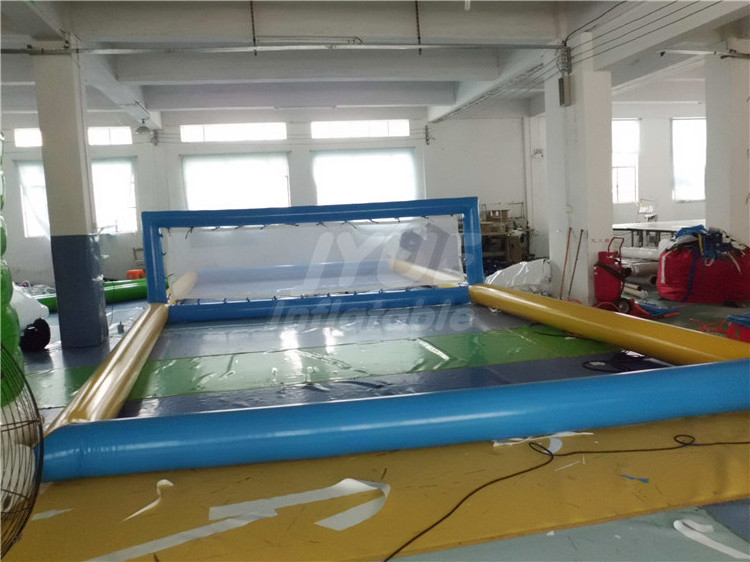 Outdoor Aqua Floating Inflatable Volleyball Field, Inflatable Water Beach Volleyball Court Float Game Rental