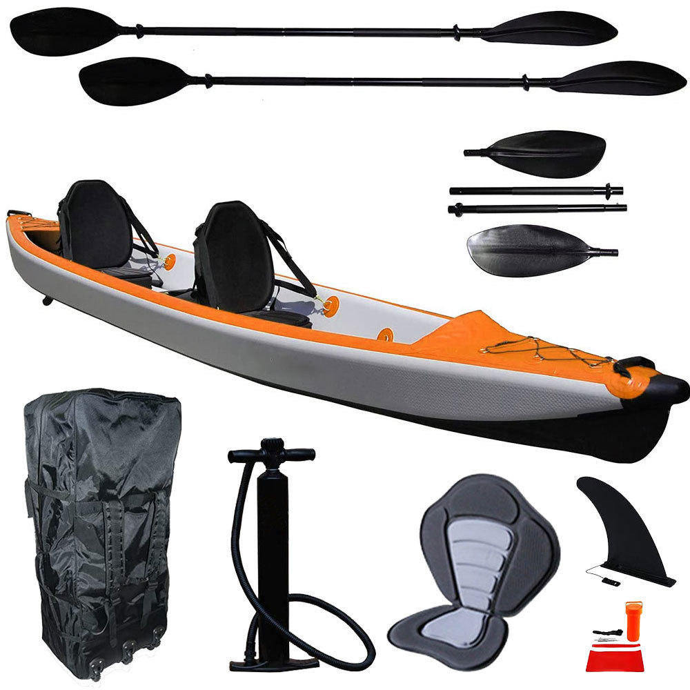 Single One Person Manufacture Drop Stitch Material Canoekayak Fishing Canoe Rowing Boat Inflatable Pedal Fishing Kayak