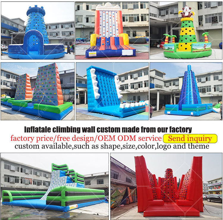 Most Popular Portable Used Kids And Adults Inflatable Rock Climbing Wall For Sale