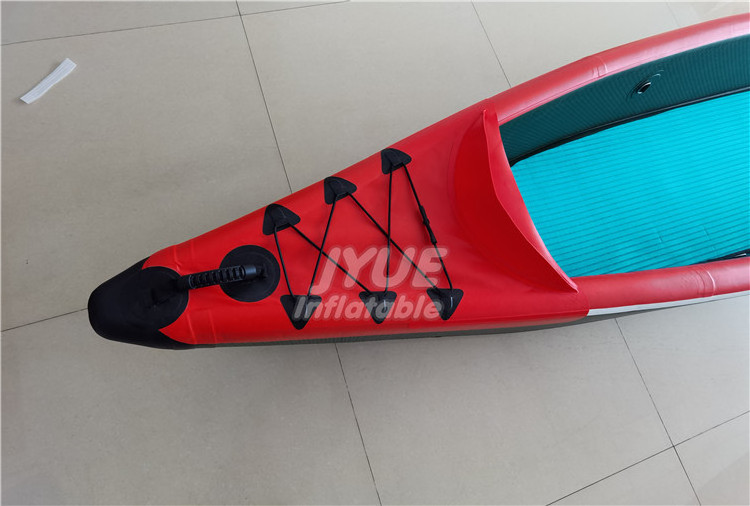 Single One Person Manufacture Drop Stitch Material Canoekayak Fishing Canoe Rowing Boat Inflatable Pedal Fishing Kayak