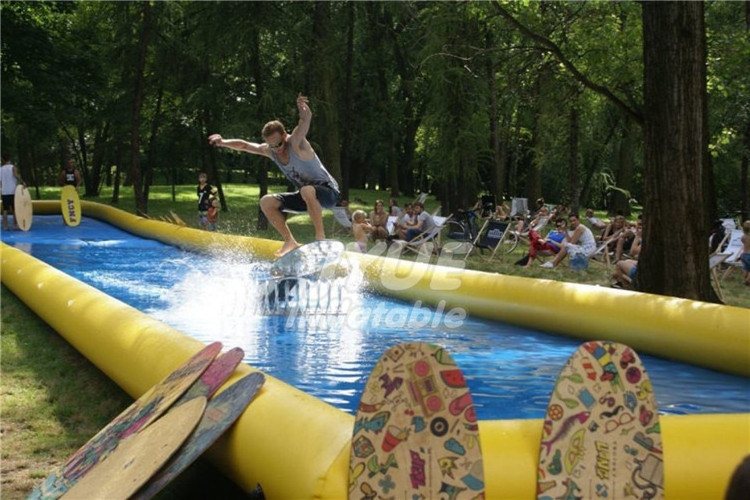 Portable Outdoor Skimboarding Pool Inflatable Skimboard Track Inflatable Wave Water Surf Pool For Sport Games