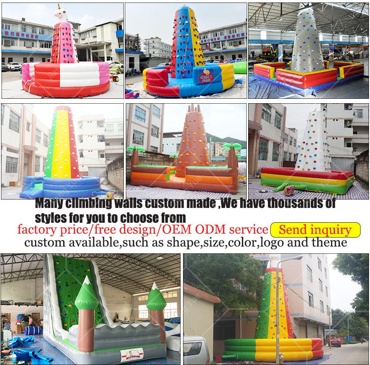 Most Popular Portable Used Kids And Adults Inflatable Rock Climbing Wall For Sale