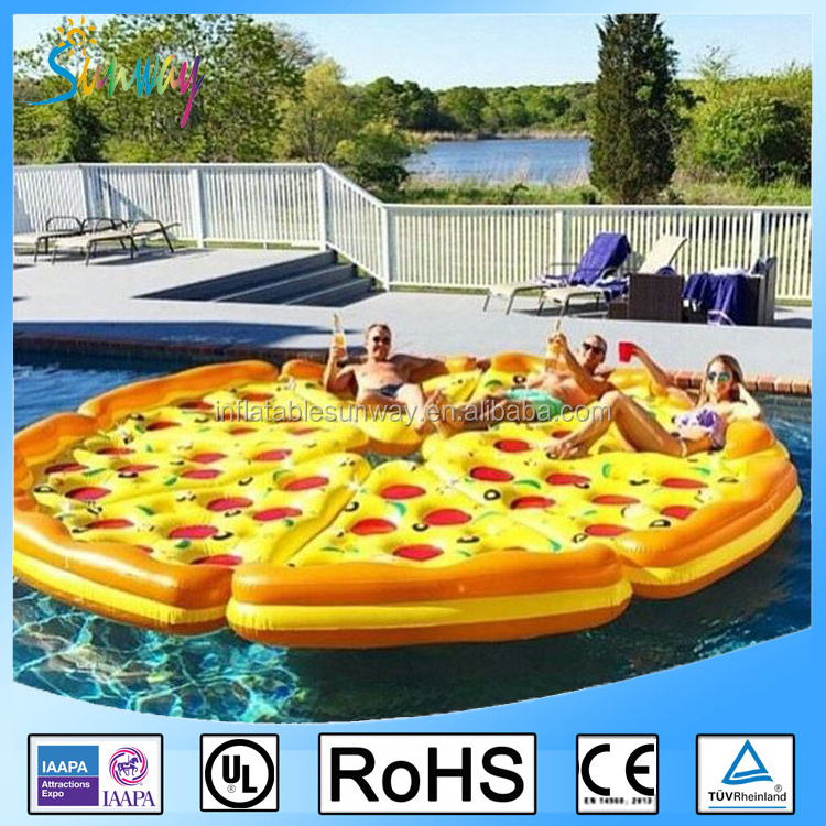 SUNWAY2016 Inflatable Pizza Raft Floating, Swimming Pool Float Raft