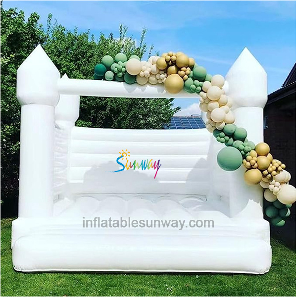 Sunway customized inflatable Islamic bouncer jumping white bouncy castle playground mosque for kids