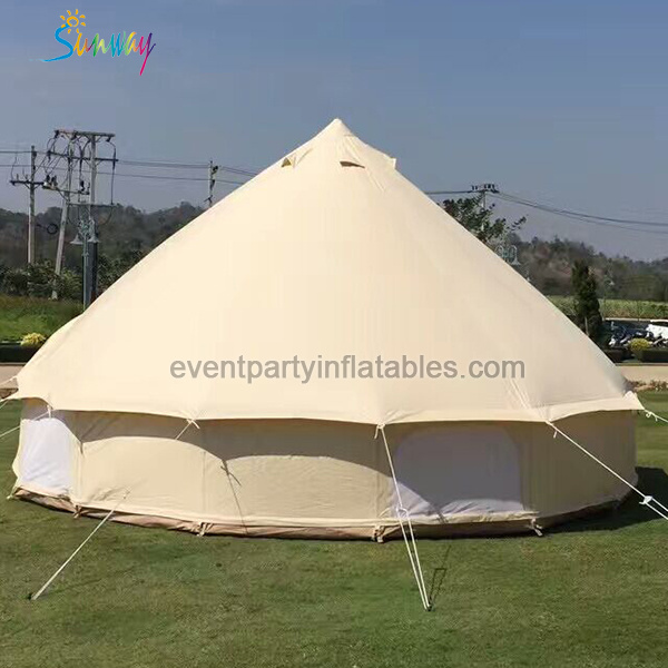 Large Waterproof Canvas Camping 3m 5m 6m 4m Bell Tents For Sales