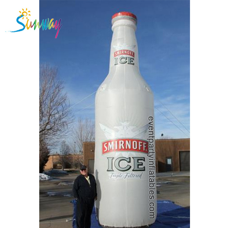 Sunway Customized Inflatable Champagne Bottle And Balloons / Giant Inflatable Beer Bottle