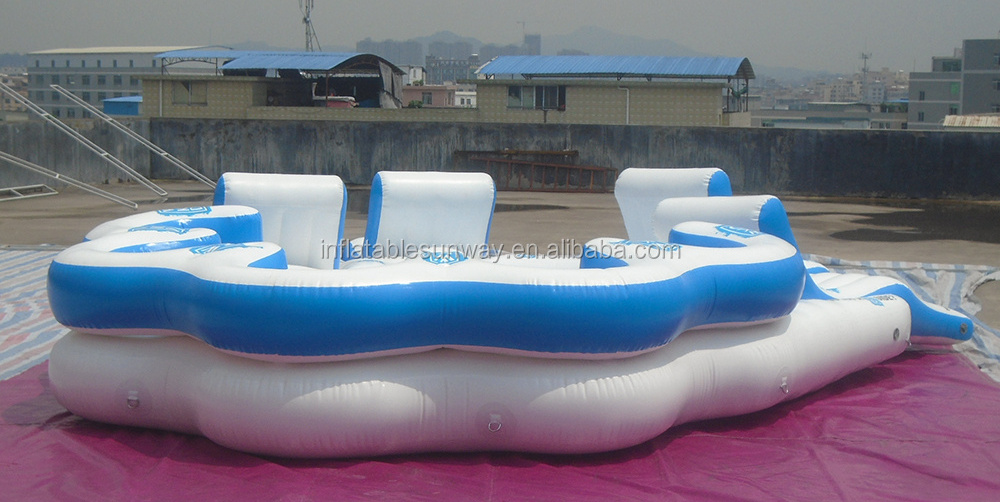 2016 Giant 10 Person Inflatable Water Raft Pool Tropical Tahiti Ocean Park Floating Island