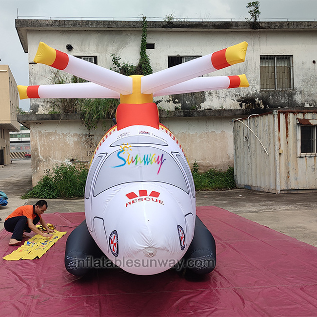 Customized Size Inflatable Airplane Aeroplane Aircraft Fighter Decoy Inflatable Helicopter Model Plane target