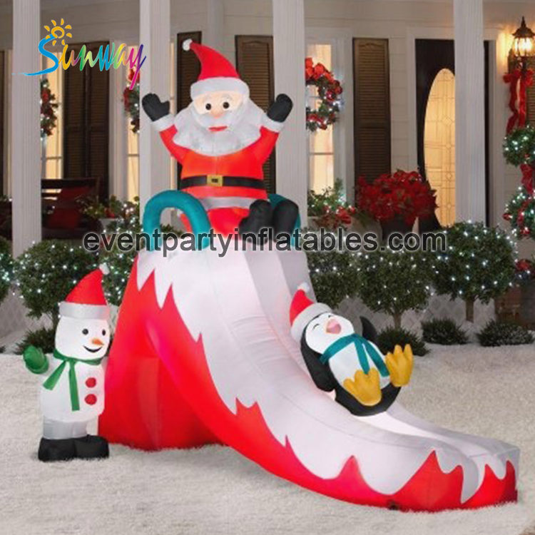 Outdoor Courtyard inflatable Christmas Decoration Led Animated Yard Inflatable small Christmas tree snowman for decor.