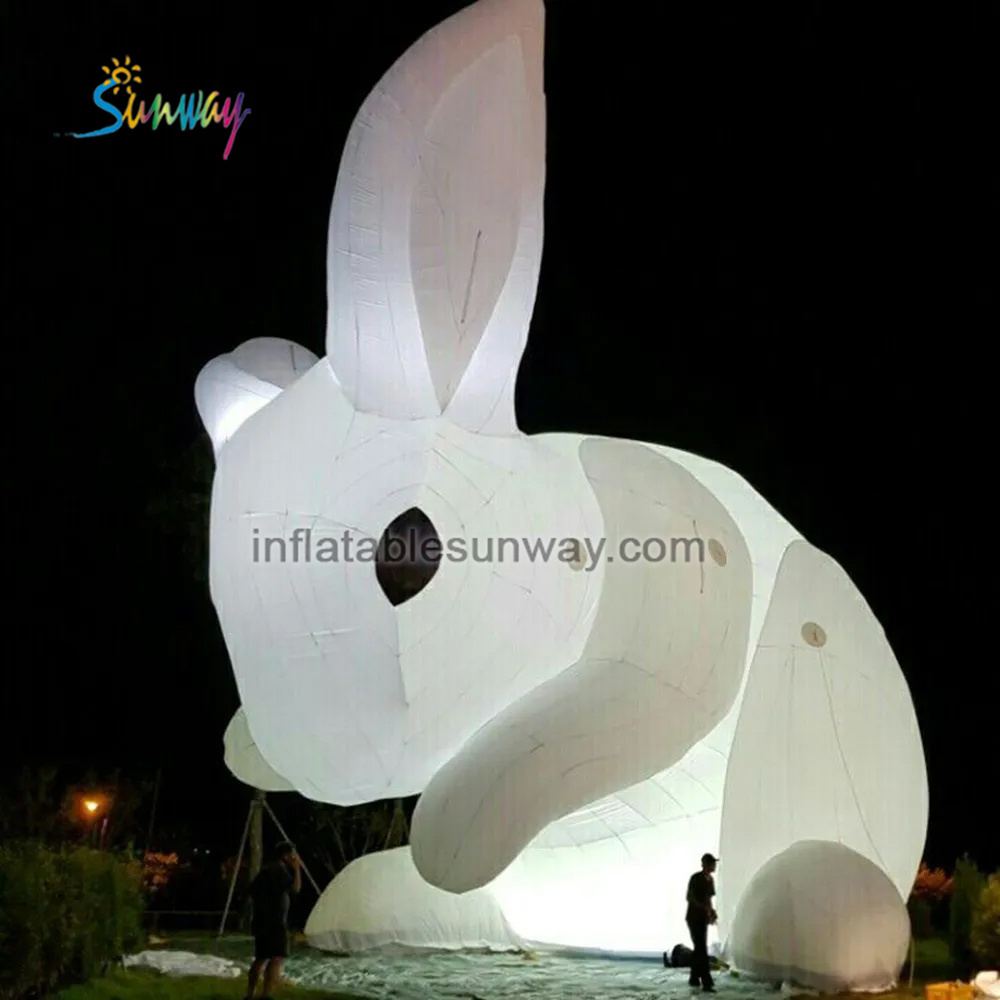 Custom Made Advertising Inflatable Animal Cartoon Toys Outdoor Mascot Costume Giant Inflatable Easter Rabbit