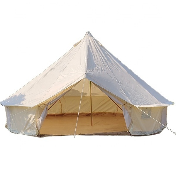 Large Waterproof Canvas Camping 3m 5m 6m 4m Bell Tents For Sales