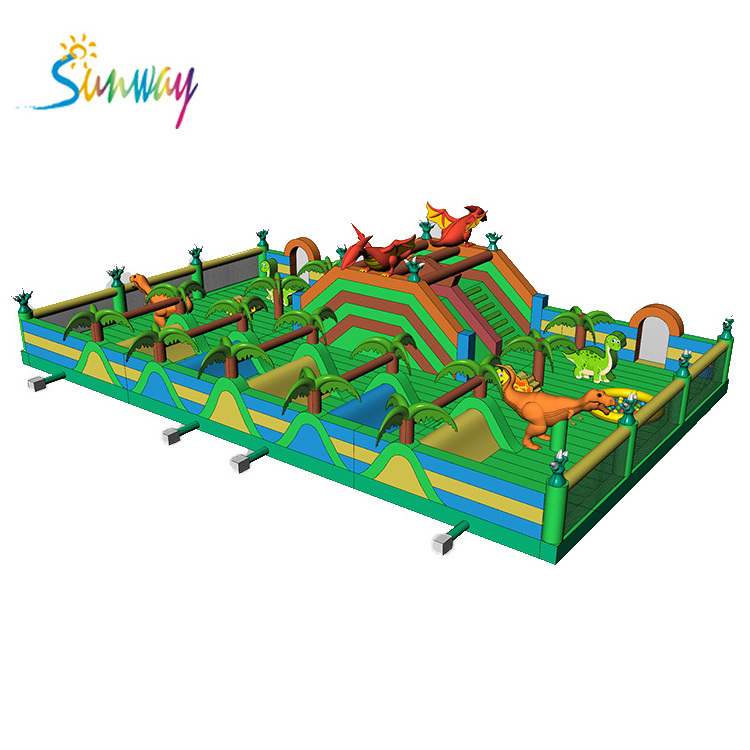 Sunway Customized Giant Inflatable Playground / Inflatable Sport Game Bouncy Fun City For Sale