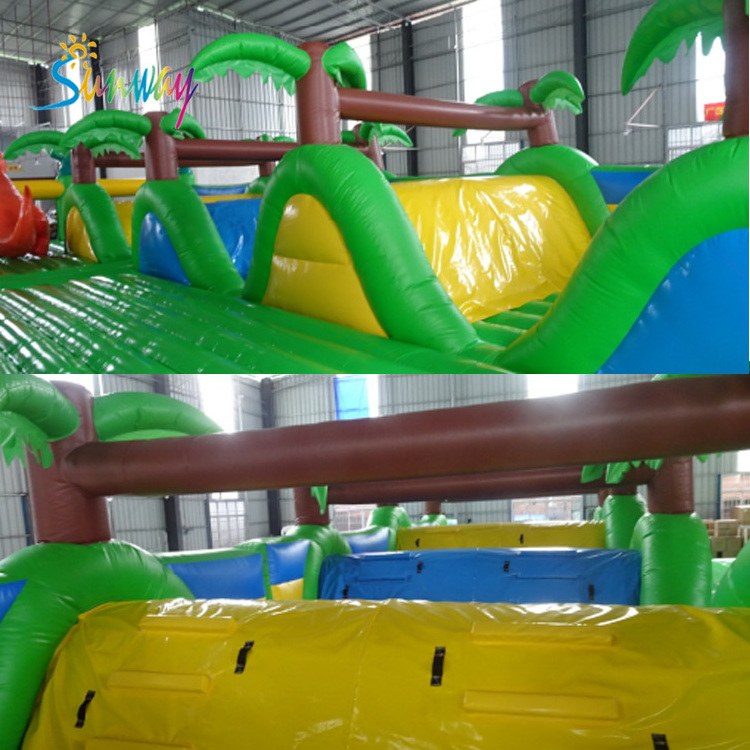 Sunway Customized Giant Inflatable Playground / Inflatable Sport Game Bouncy Fun City For Sale