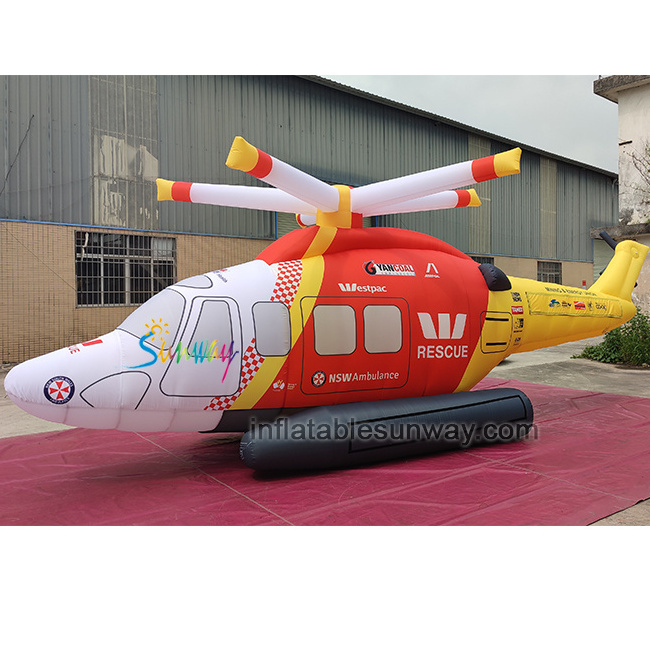 Customized Size Inflatable Airplane Aeroplane Aircraft Fighter Decoy Inflatable Helicopter Model Plane target