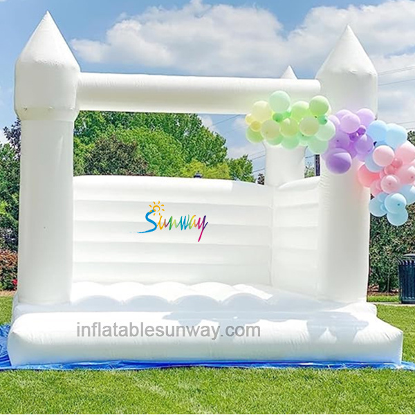 Sunway customized inflatable Islamic bouncer jumping white bouncy castle playground mosque for kids