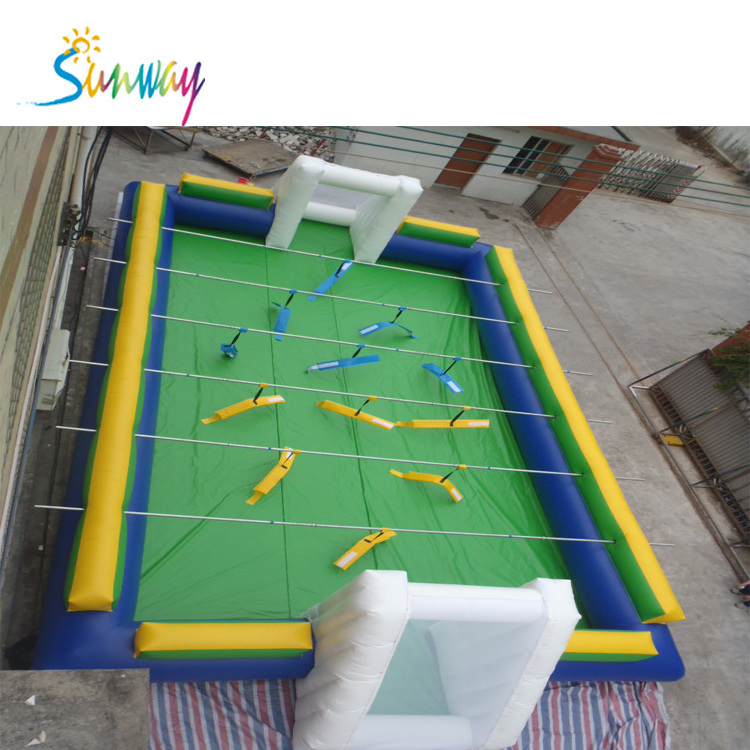 hot sale outdoor sports equipment new mini inflatable soccer field inflatable football field/court/pitch with floor mat