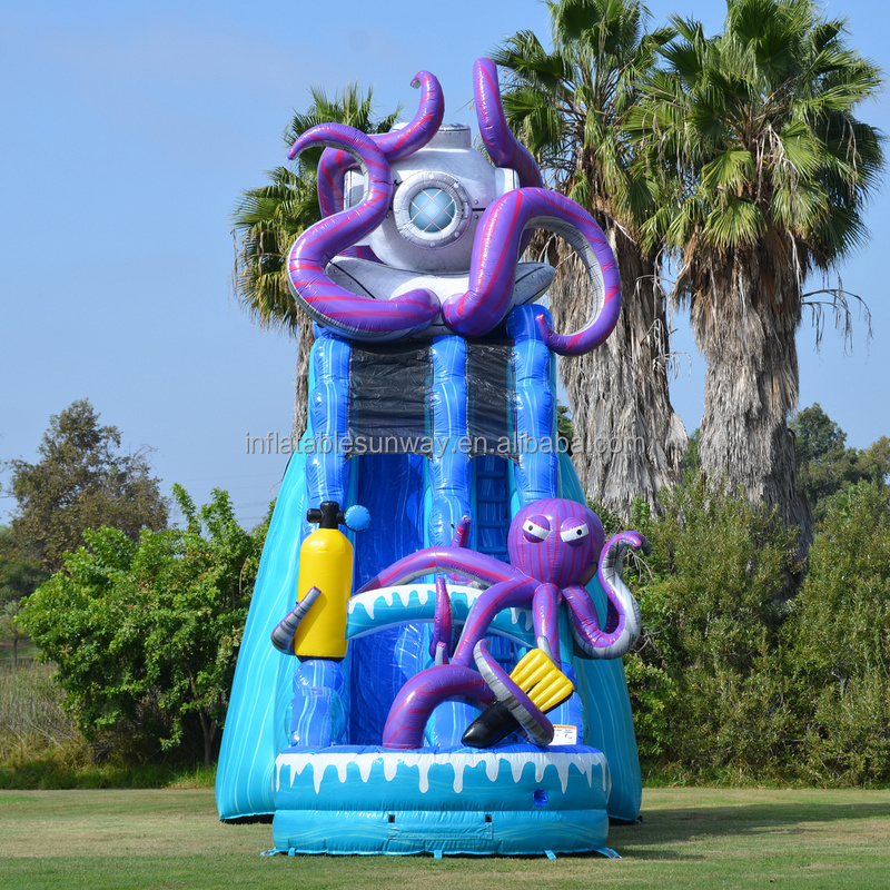 Custom commercial grade 30 Ft Tall jumbo giant inflatable Dual Lane water slide for adult sale