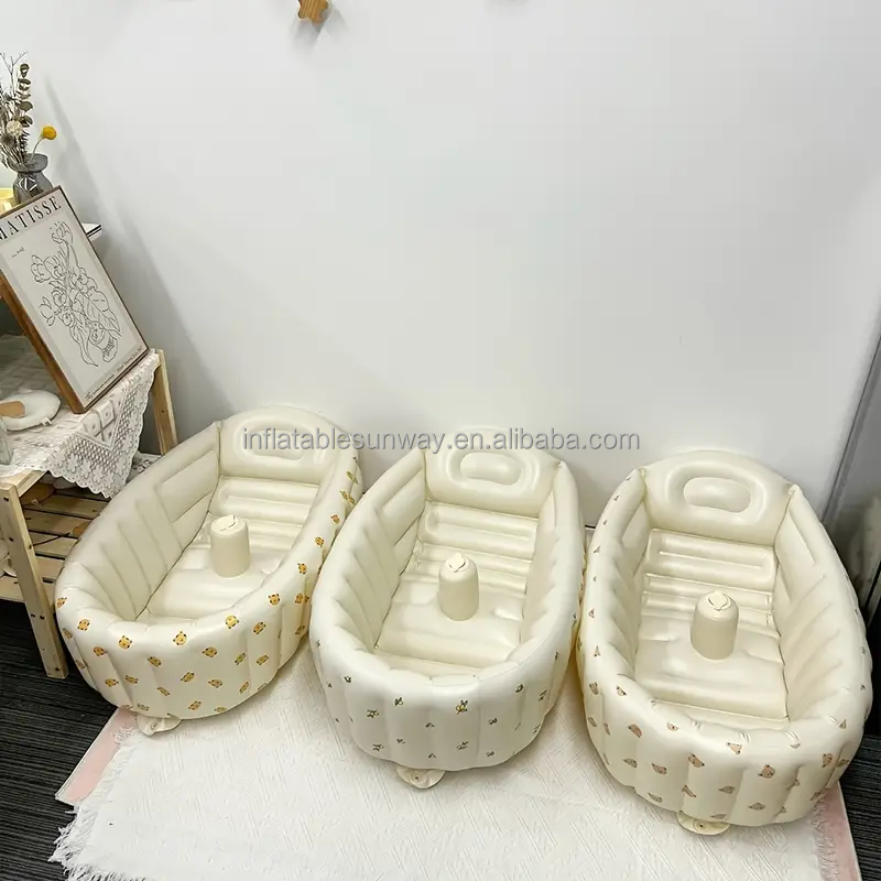 SUNWAY Eco-friendly Baby Olive Love Bear tiger Bathtub Children's Inflatable Bathtub Swimming Pool Newborn Supplies